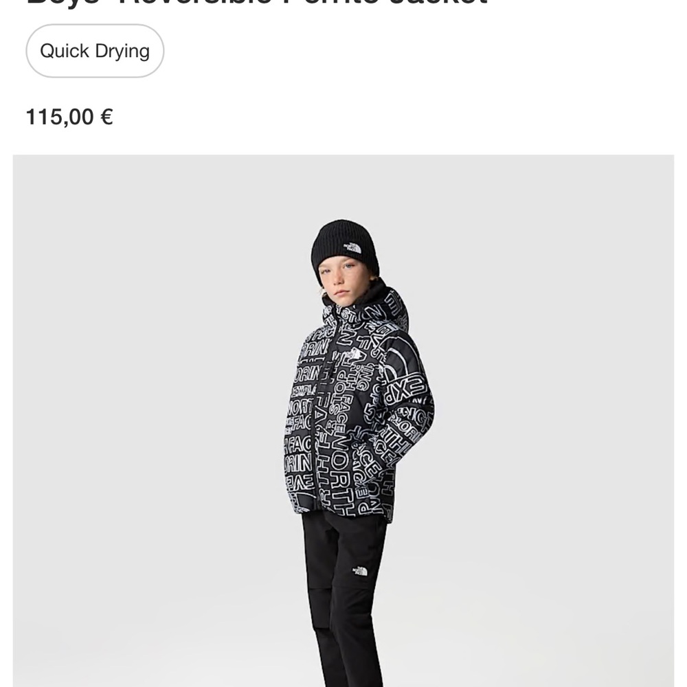 Boys reversible North Face Coat - Picture 2 of 6